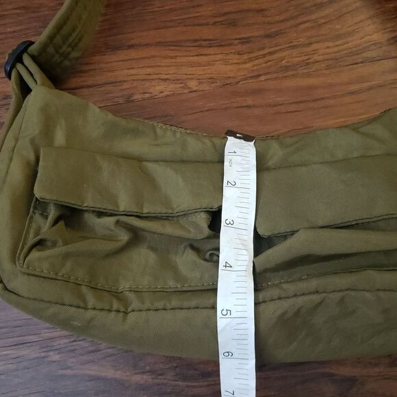 NWOT BAGGU Olive Green Chic Feminine Retro Y2K Edgy Streetwear Shoulder Bag - Picture 3 of 7